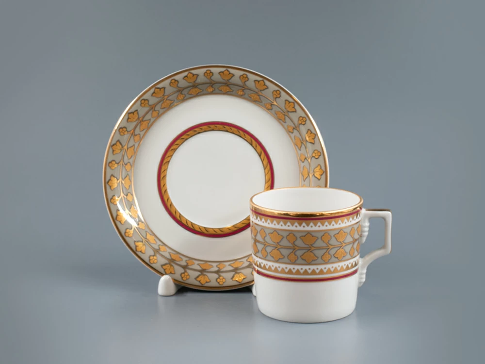 Чашка с блюдцем кофейная форма Гербовая рисунок Бельведер, арт. 81.28342.00.1