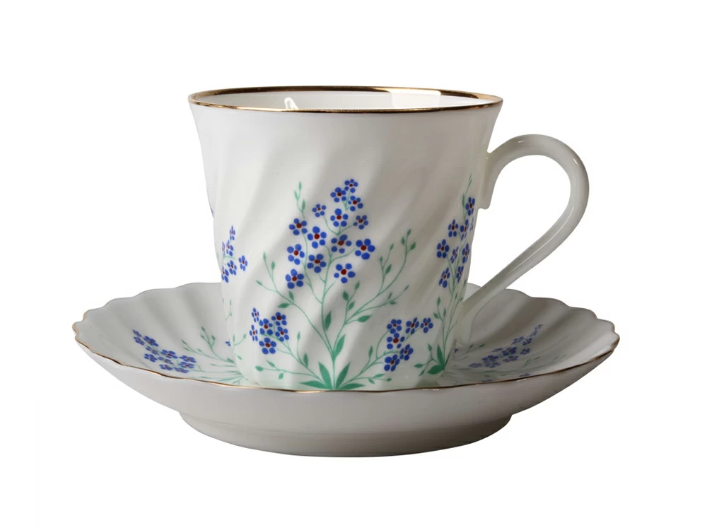 Императорский фарфоровый завод Чашка с блюдцем кофейная 155 мл., форма Витая, рисунок У ручья арт. 81.17864.00.1