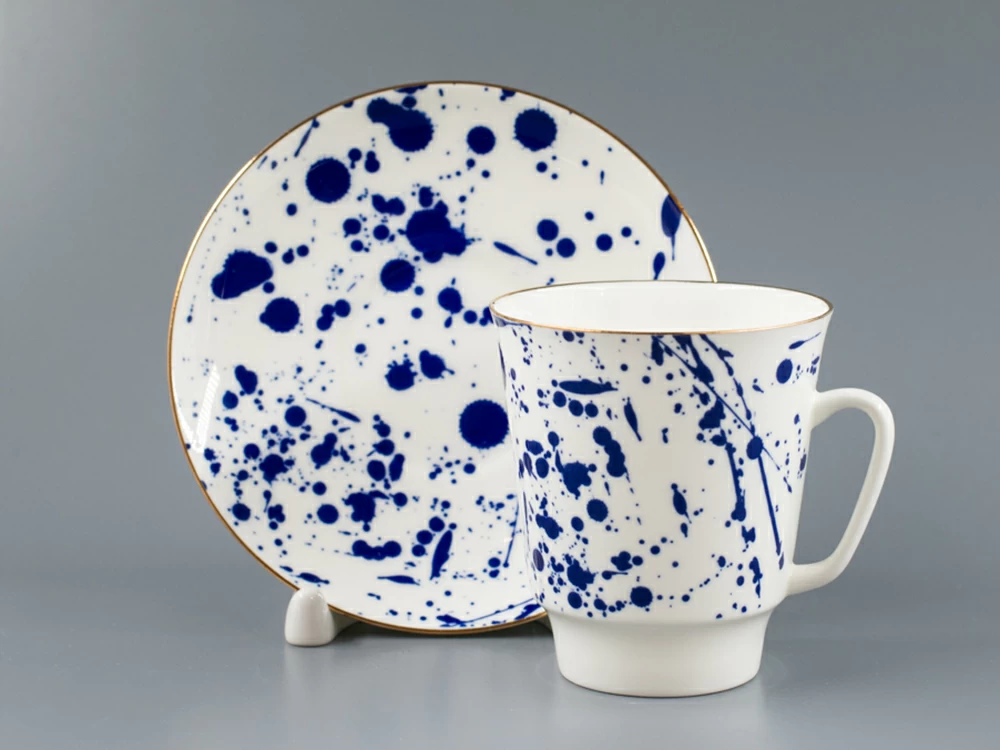 Чашка с блюдцем кофейная 165 мл.,  форма Майская, рисунок Splash арт. 81.27795.00.1