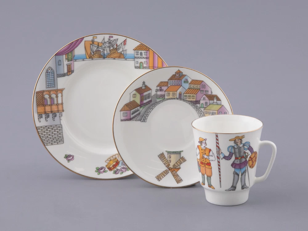 Трехпредметный комплект кофейный форма Майская рисунок Балет Дон Кихот арт. 81.23693.00.1