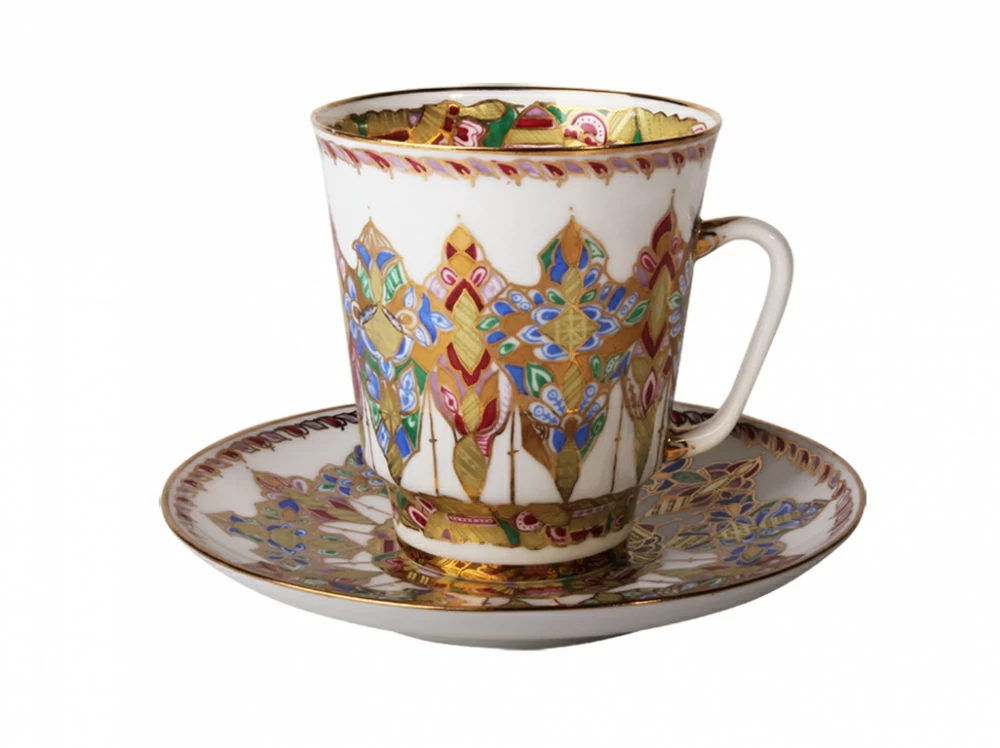 Чашка с блюдцем кофейная 165 мл., форма Майская. Рисунок  Арабески  арт. 81.10381.00.1