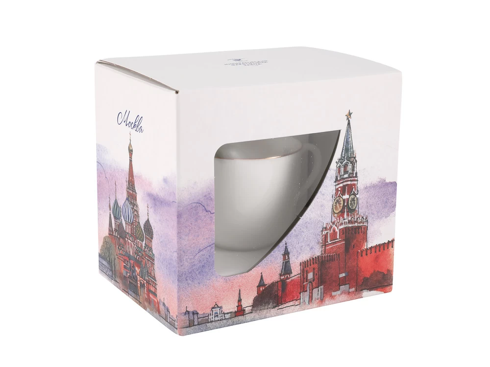 Императорский фарфоровый завод Подарочный набор 180 мл форма Ландыш рисунок Золотой кантик упаковка подарочная Москва арт.  81.27593.00.1