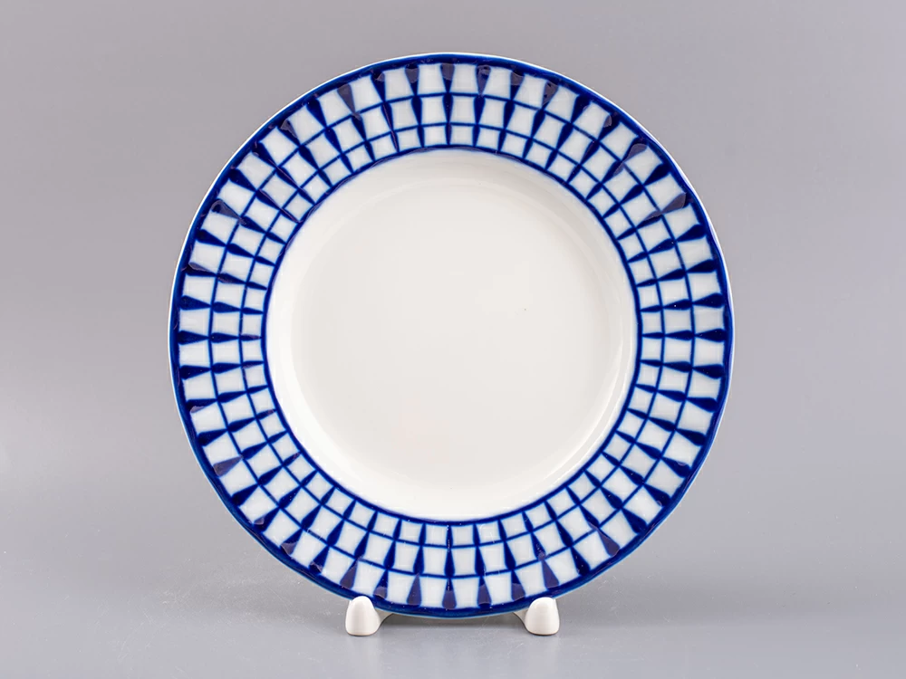 Тарелка мелкая 180 форма Шатровая рисунок Классик, арт.80.99807.00.1