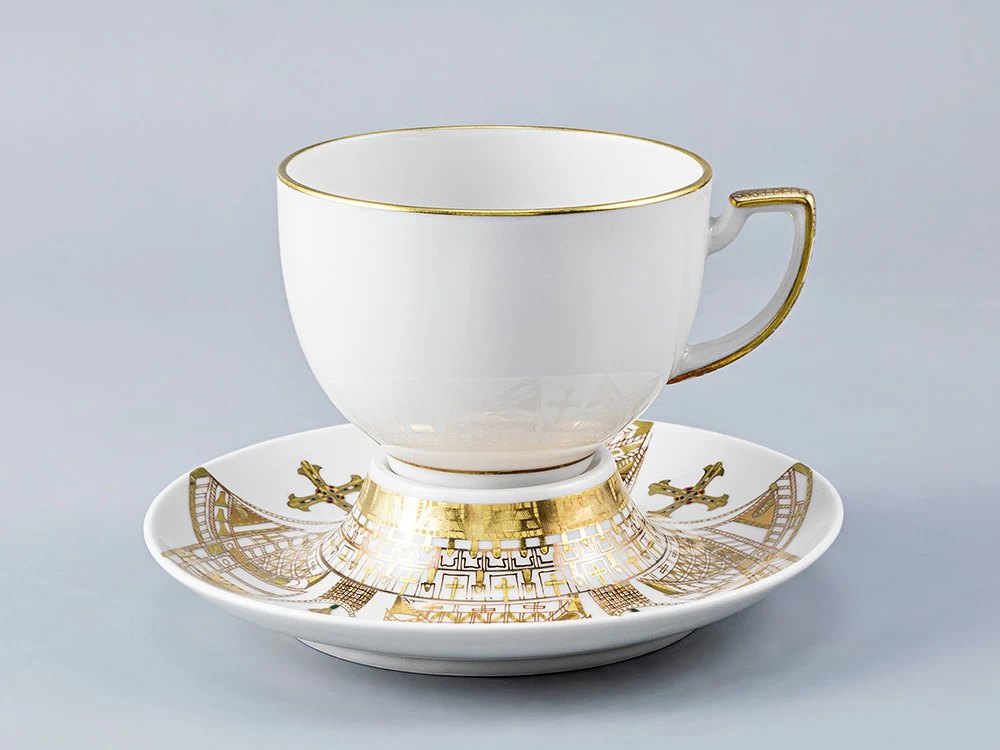 Чашка с блюдцем чайная форма Анданте рисунок К венцу арт. 81.14638.00.1