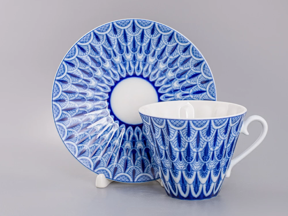 Чашка с блюдцем чайная форма Лучистая рисунок Ажур, арт. 81.28662.00.1