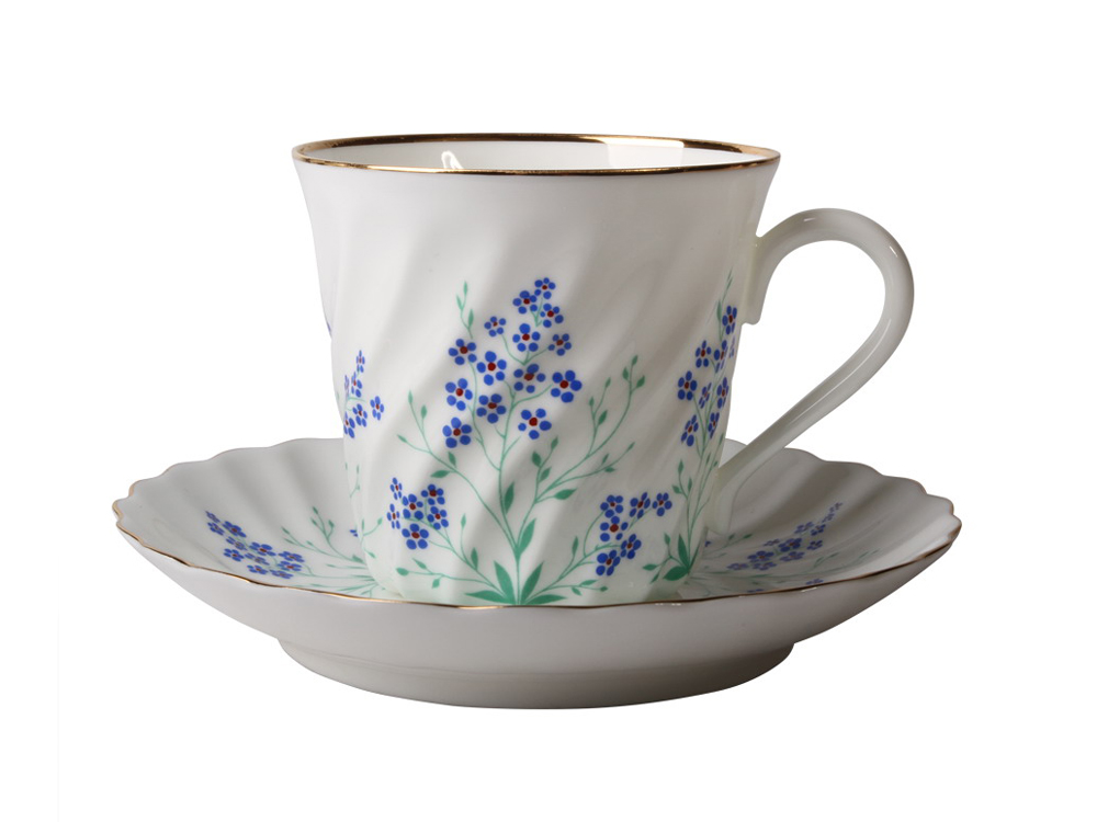 Чашка с блюдцем кофейная 155 мл., форма Витая, рисунок У ручья арт. 81.17864.00.1