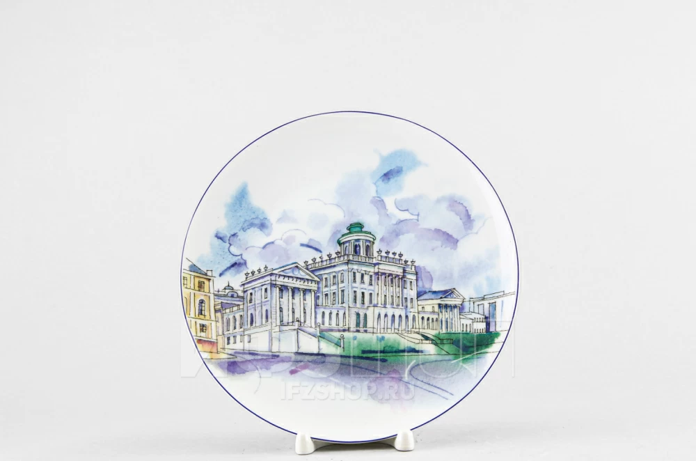 Декоративная тарелка 195 мм. форма Эллипс рисунок Дом Пашкова 80.92052.00.1