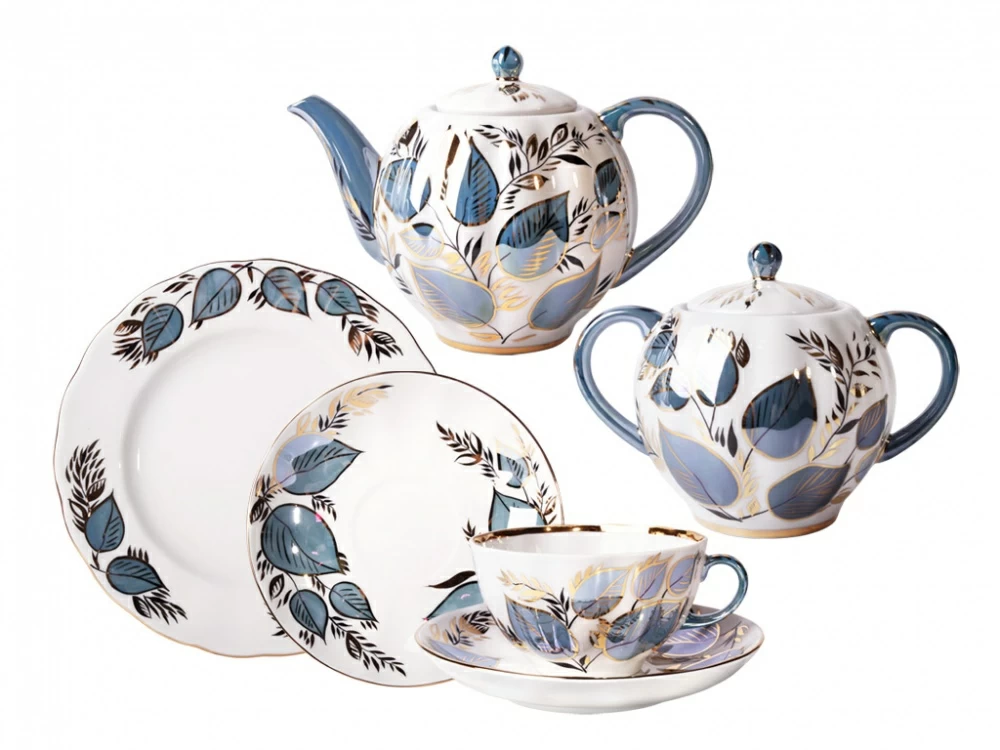 Сервиз чайный форма Тюльпан рисунок Лунный, 6 персон 20 предметов, арт. 81.20946.00.1