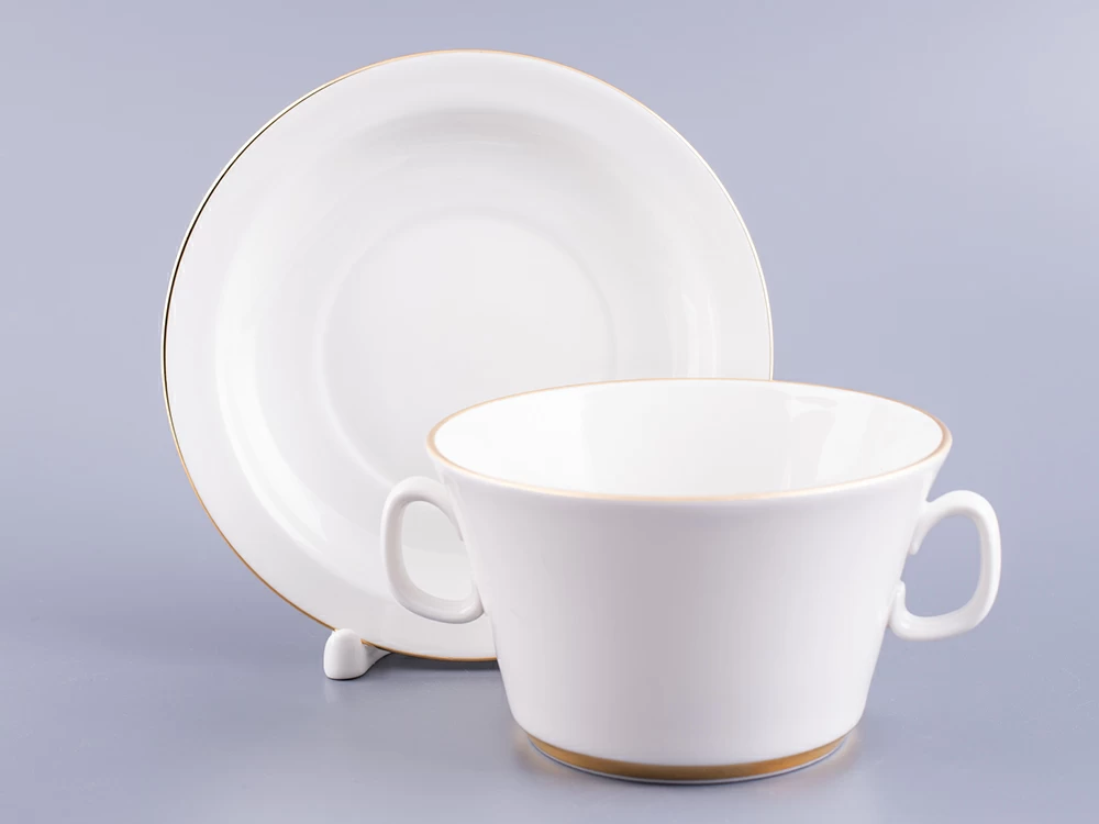 Чашка с блюдцем для бульона Молодежная Золотая лента арт. 81.10974.00.1