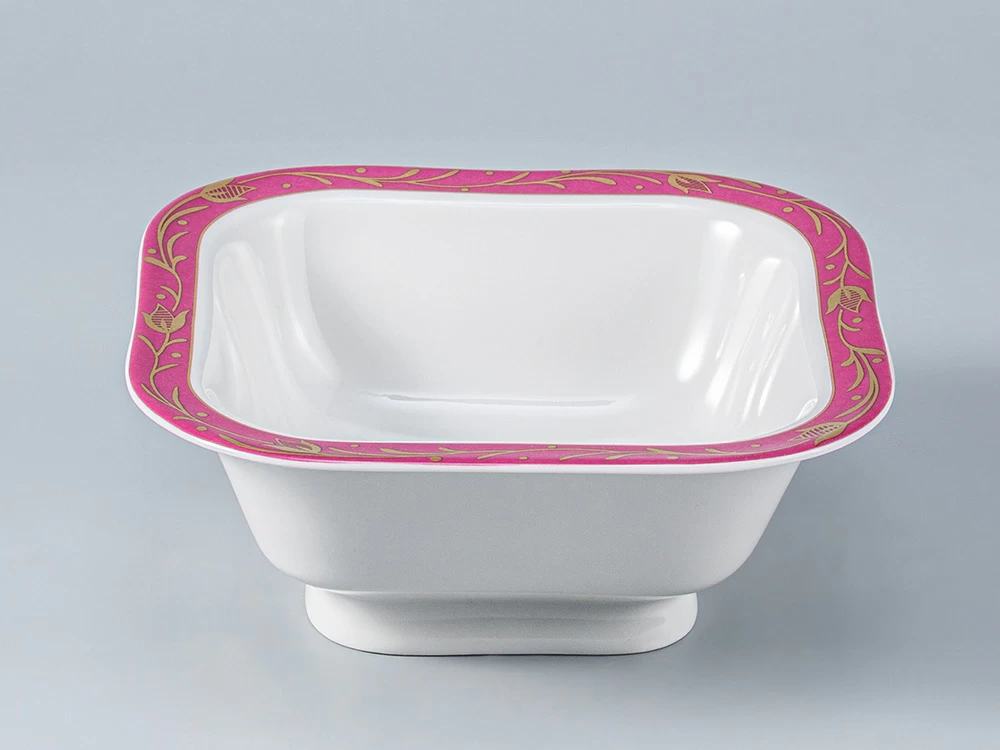 Императорский фарфоровый завод Салатник двух порционный, форма Молодежная, рисунок Сетка-Блюз, арт 80.82279.00.1