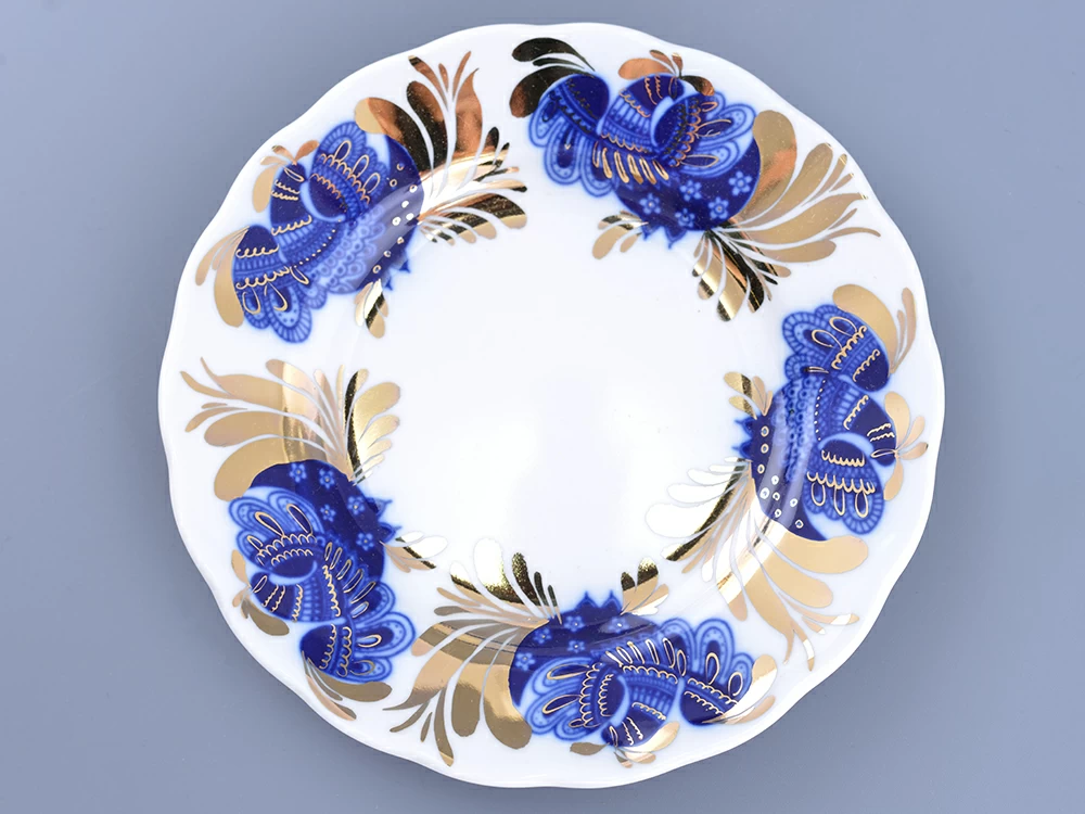 Тарелка мелкая 180 мм  форма Тюльпан рисунок Золотой сад арт. 80.00006.00.1