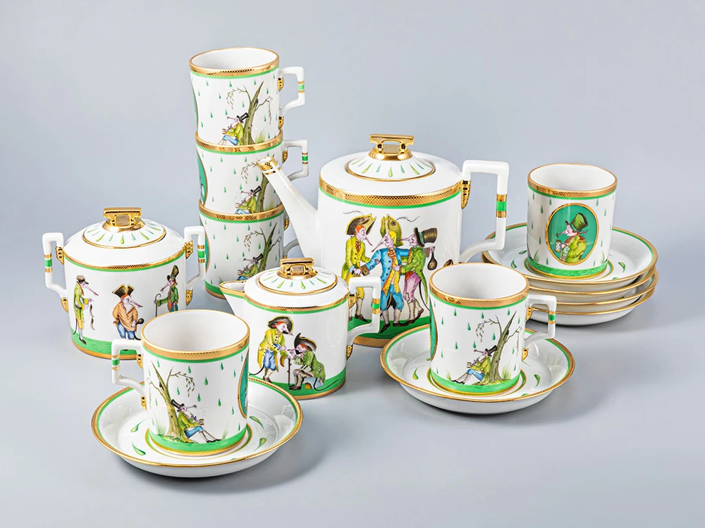 Сервиз чайный Гербовая Крысята-воришки, 6 персон 15 предметов, арт. 81.16925.00.1