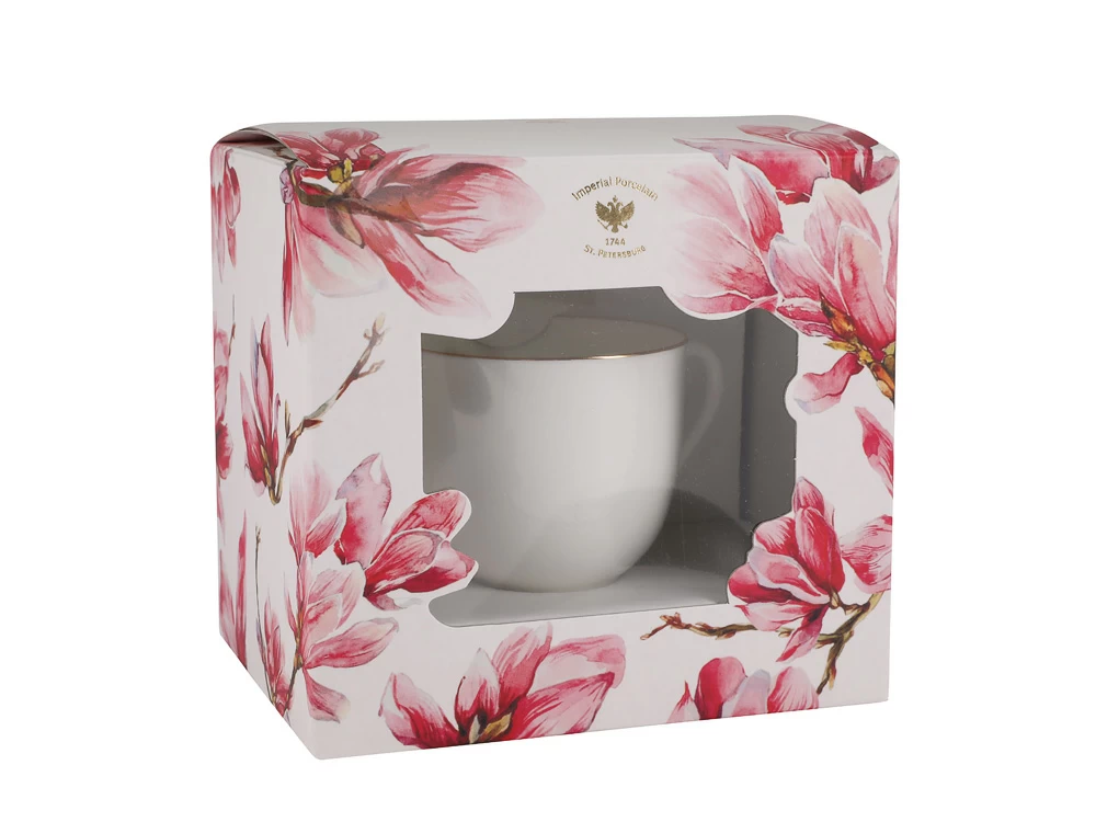 Императорский фарфоровый завод Подарочный набор Чашка с блюдцем 180 мл, форма Ландыш рисунок Золотой кантик арт.81.27484.00.1