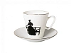 Чашка с блюдцем кофейная 80 мл форма Черный кофе рисунок Вдвоем арт. 81.14925.00.1