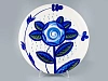Блюдо декоративное 440 мм, форма Ромашка, рисунок Синяя Роза, арт 80.88197.00.1