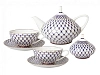 Сервиз чайный форма Купольная рисунок Кобальтовая сетка, 6 персон 14 предметов, арт. 81.21513.00.1