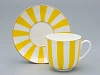 Чашка с блюдцем кофейная 180 мл., форма Ландыш 2, рисунок Да и нет (желтый) арт. 81.25352.00.5