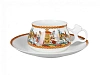 Чашка с блюдцем кофейная 180 мл форма Билибина рисунок Войско Дадона арт. 81.23968.00.1