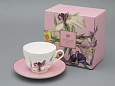 Чашка с блюдцем L’Art des Fleurs в подарочной упаковке, форма Весенняя 2, рисунок Роузи, арт 81.33402.00.1