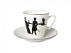 Чашка с блюдцем кофейная 80 мл.,  форма Черный кофе, рисунок Прогулка арт. 81.14926.00.1