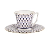 Чашка с блюдцем кофейная 145 мл форма Юлия рисунок Кобальтовая сетка арт. 81.20119.00.1