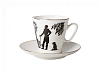 Чашка с блюдцем кофейная 80 мл.,  форма Черный кофе,  рисунок Встреча арт. 81.16746.00.1