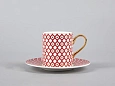 Чашка с блюдцем кофейная форма Идиллия рисунок Скарлетт 1 арт. 81.30731.00.1