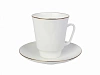 Чашка с блюдцем кофейная 165 мл форма Майская рисунок Золотой кантик арт. 81.13733.00.5