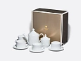 Сервиз чайный на 4 персоны 10 предметов в подарочной упаковке, форма Идиллия, рисунок Жемчужная сетка, арт. 81.34970.00.1