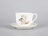 Чашка с блюдцем чайная 335 мл форма Ландыш рисунок Саночки арт. 81.30680.00.1