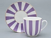 Чашка с блюдцем кофейная 180 мл.,  форма Ландыш 2, рисунок Да и нет (фиолетовый с отводкой) арт. 81.25354.00.5
