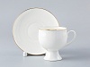 Чашка с блюдцем кофейная 160 мл.,  форма Классическая-2, рисунок Золотая лента арт. 81.13881.00.1
